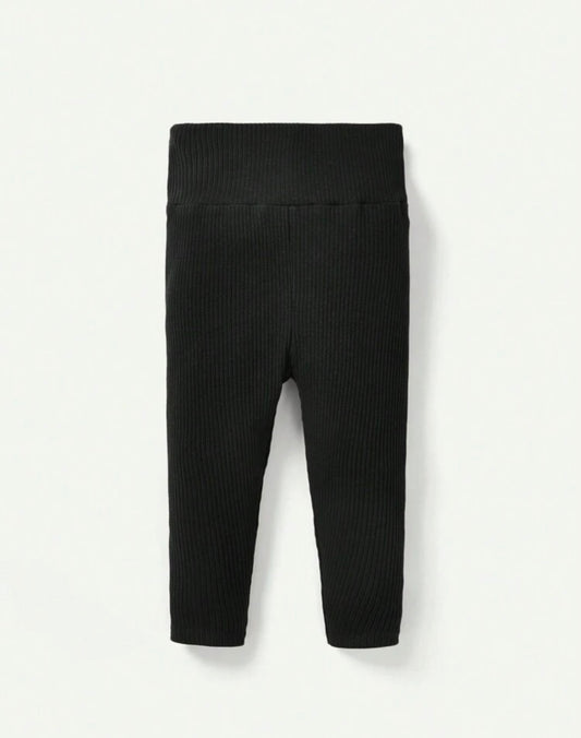 Black Ribbed Lounge Pants