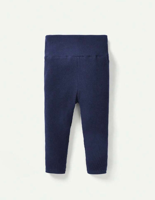 Navy Ribbed Lounge Bottoms