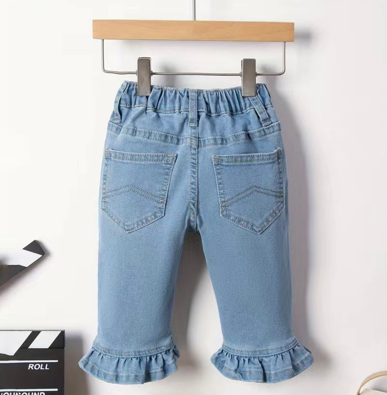 Ruffle Denim Jeans
