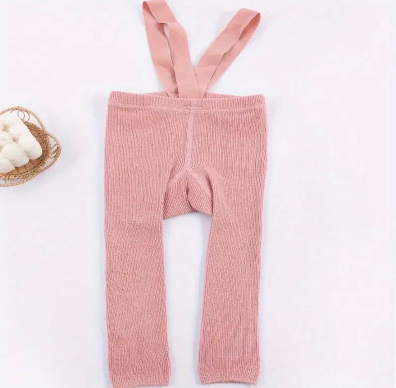 Pink Ribbed Overalls
