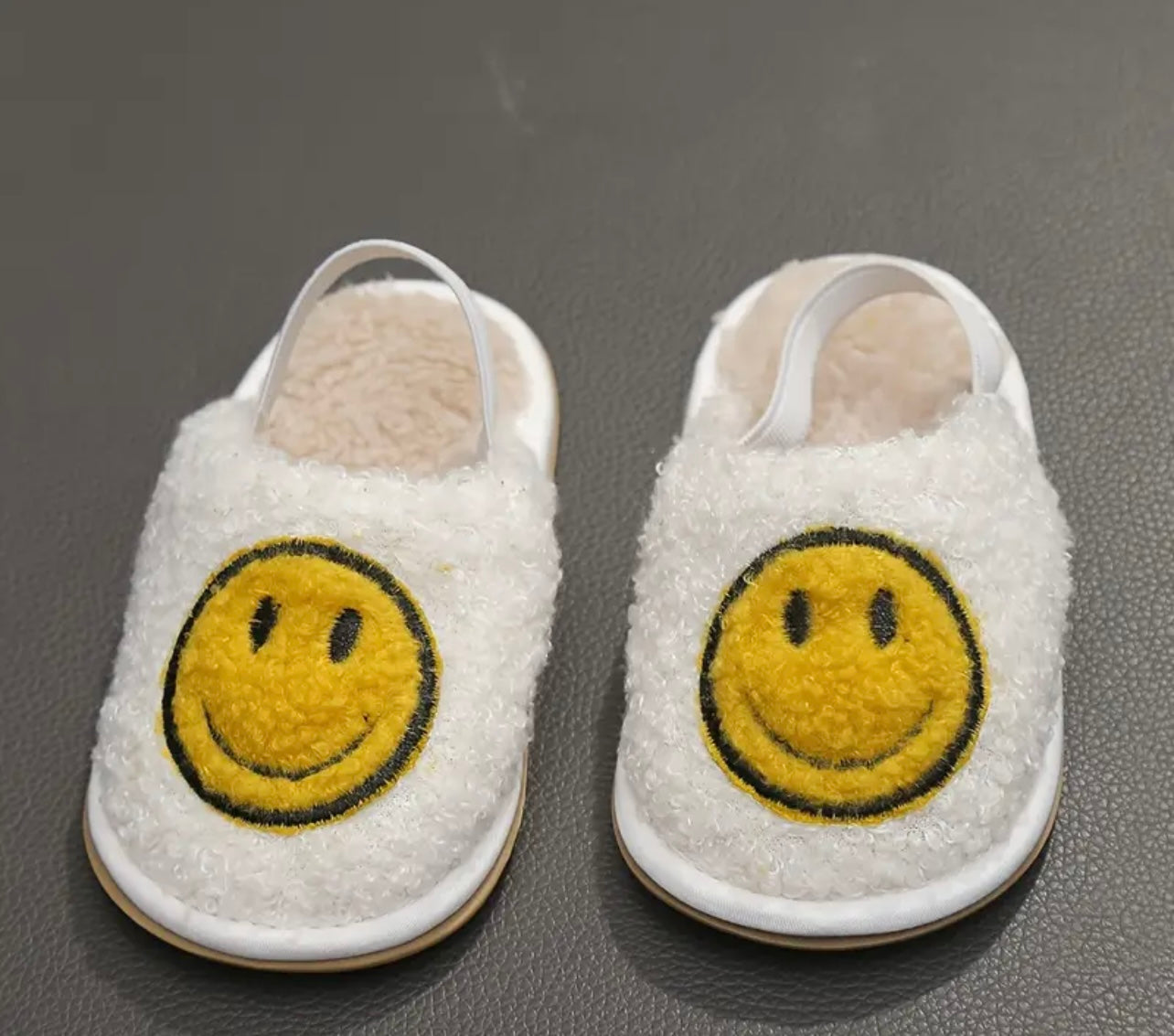 Yellow Smiley Slippers