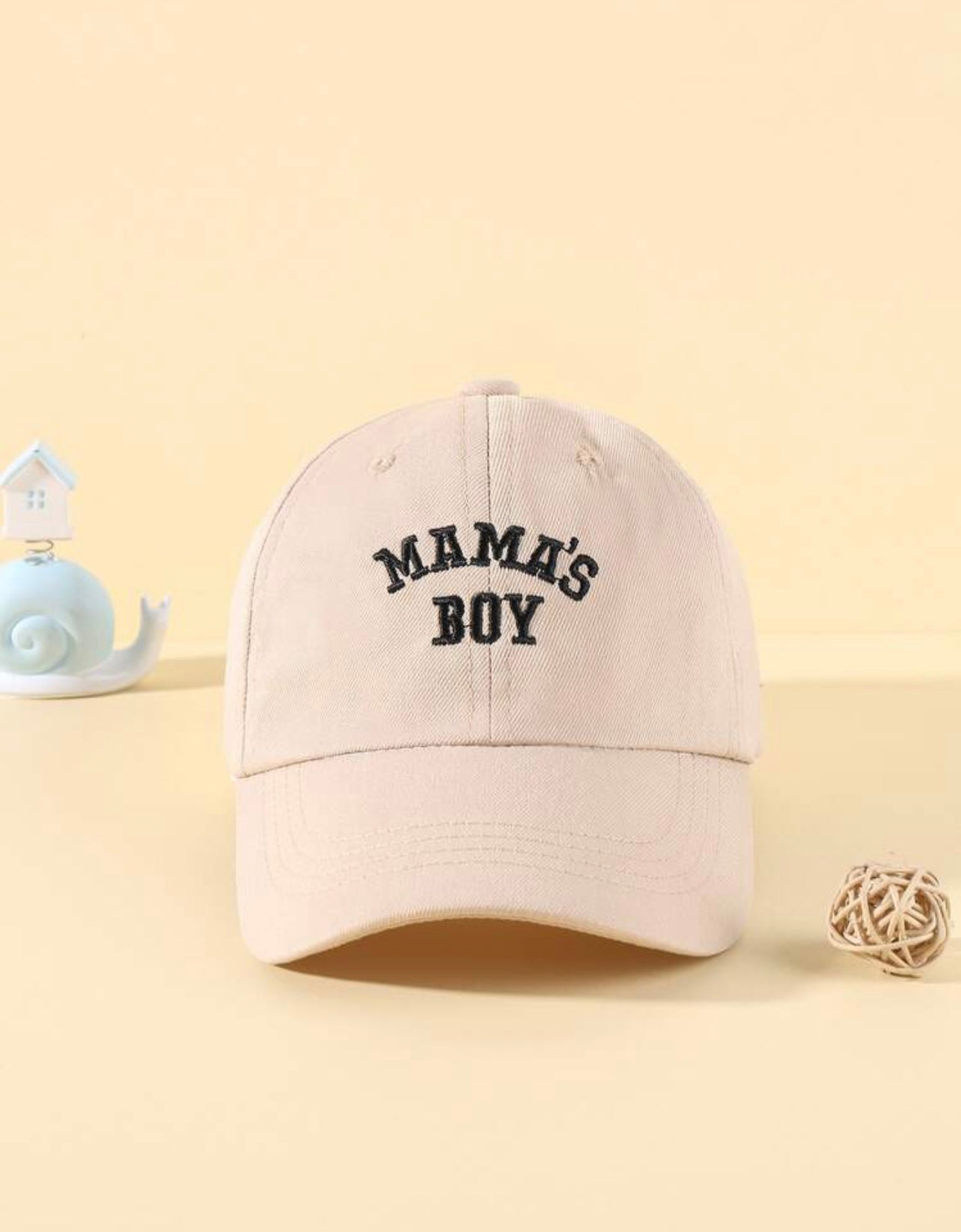 Beige Mama’s Boy Baseball Cap